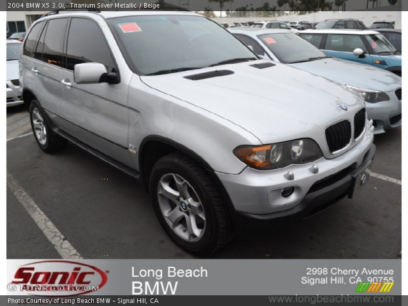 Titanium Silver Metallic / Beige 2004 BMW X5 3.0i