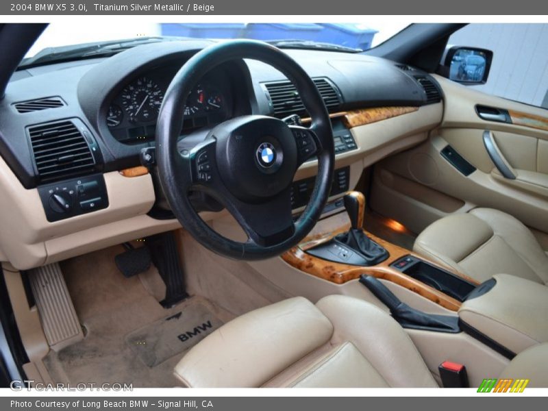 Titanium Silver Metallic / Beige 2004 BMW X5 3.0i