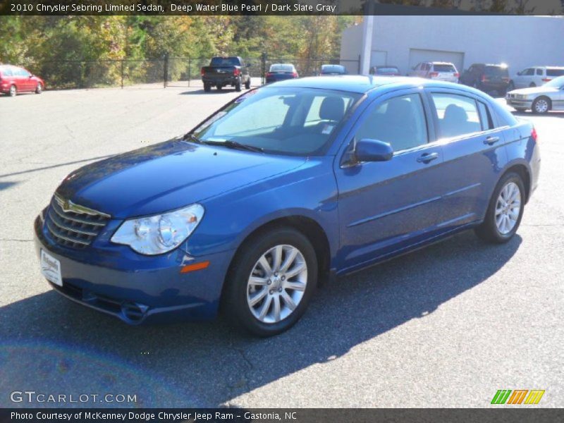 Deep Water Blue Pearl / Dark Slate Gray 2010 Chrysler Sebring Limited Sedan