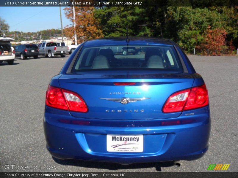 Deep Water Blue Pearl / Dark Slate Gray 2010 Chrysler Sebring Limited Sedan