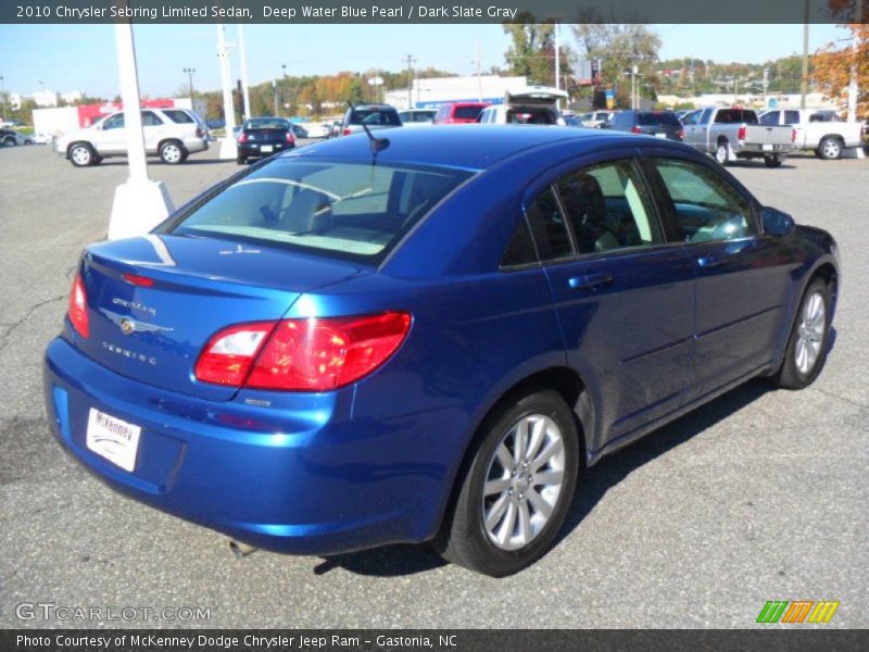 Deep Water Blue Pearl / Dark Slate Gray 2010 Chrysler Sebring Limited Sedan