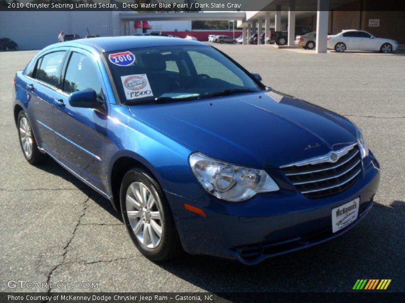 Deep Water Blue Pearl / Dark Slate Gray 2010 Chrysler Sebring Limited Sedan