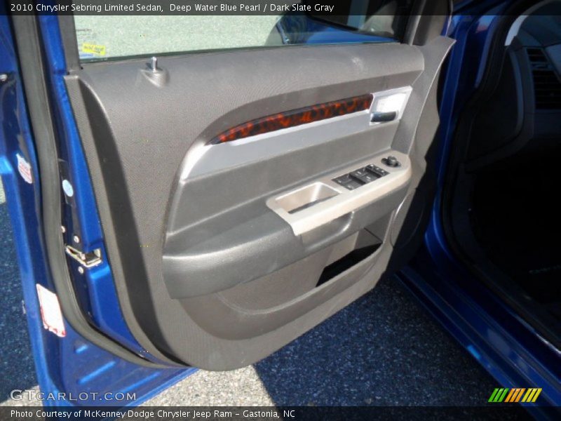 Deep Water Blue Pearl / Dark Slate Gray 2010 Chrysler Sebring Limited Sedan