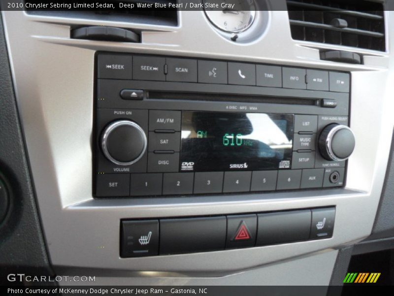 Deep Water Blue Pearl / Dark Slate Gray 2010 Chrysler Sebring Limited Sedan
