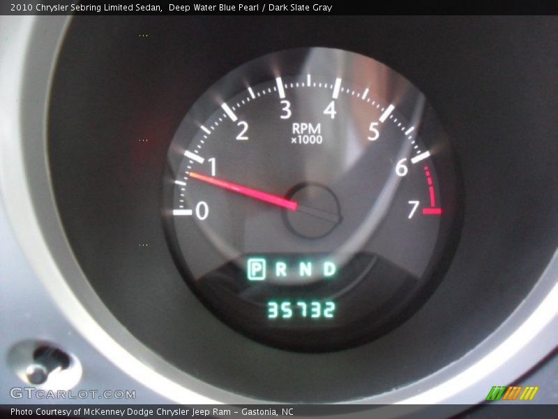 Deep Water Blue Pearl / Dark Slate Gray 2010 Chrysler Sebring Limited Sedan