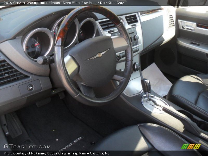 Deep Water Blue Pearl / Dark Slate Gray 2010 Chrysler Sebring Limited Sedan
