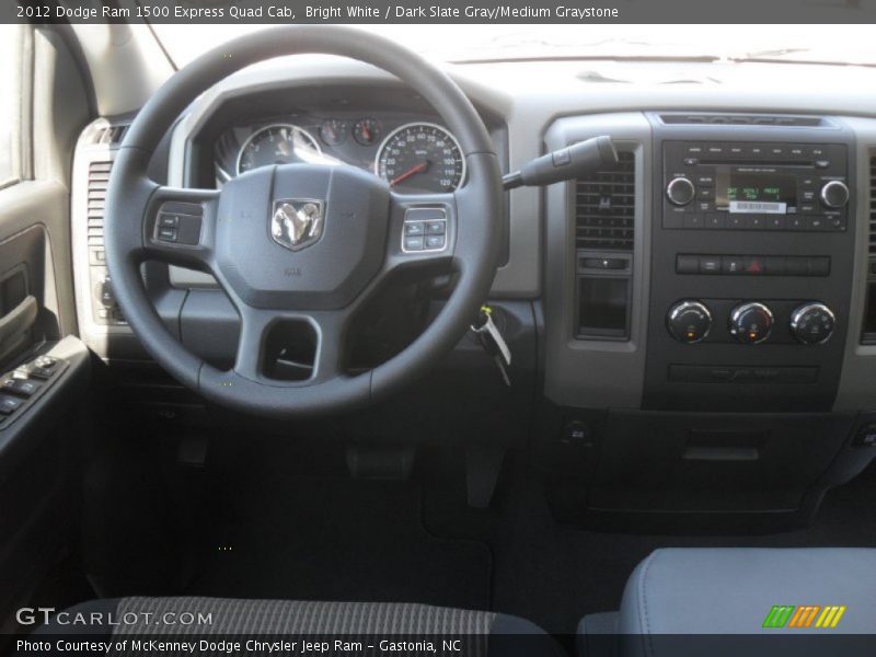 Bright White / Dark Slate Gray/Medium Graystone 2012 Dodge Ram 1500 Express Quad Cab