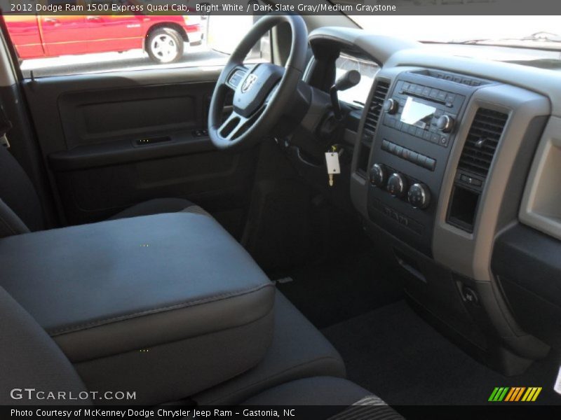 Bright White / Dark Slate Gray/Medium Graystone 2012 Dodge Ram 1500 Express Quad Cab