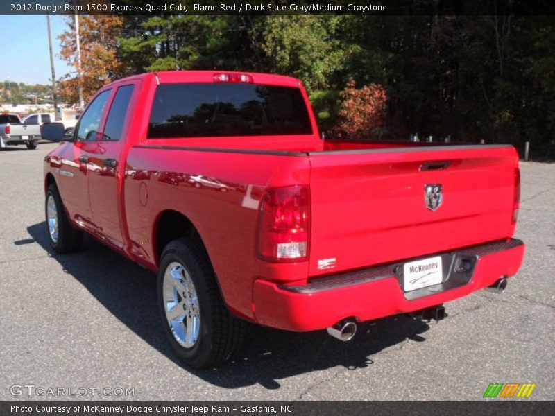 Flame Red / Dark Slate Gray/Medium Graystone 2012 Dodge Ram 1500 Express Quad Cab