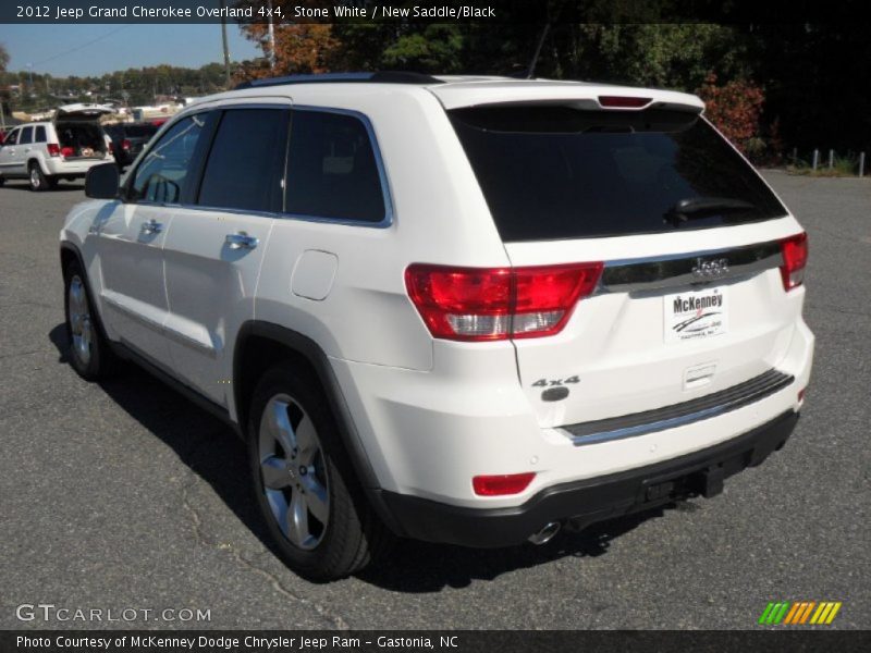 Stone White / New Saddle/Black 2012 Jeep Grand Cherokee Overland 4x4