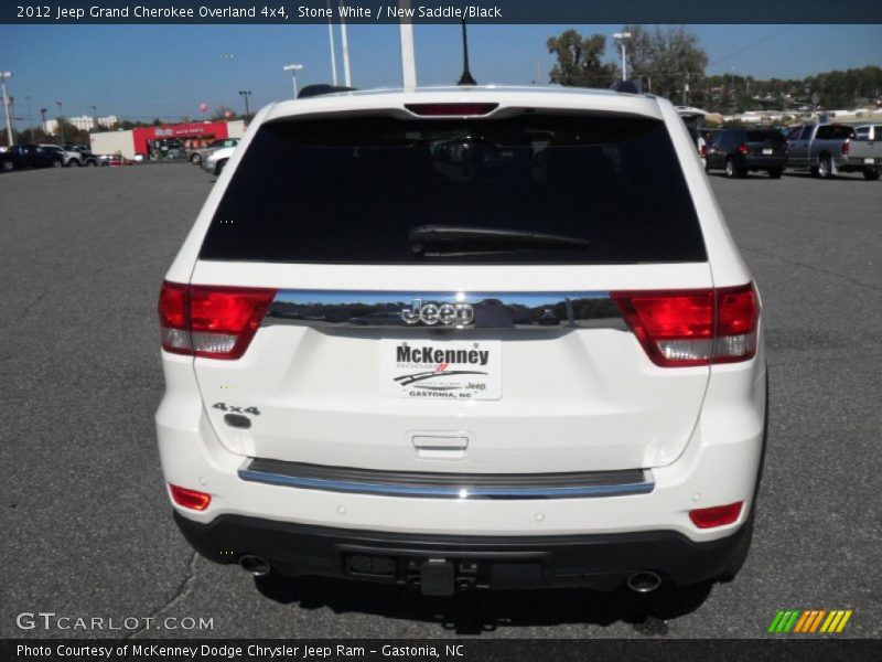 Stone White / New Saddle/Black 2012 Jeep Grand Cherokee Overland 4x4