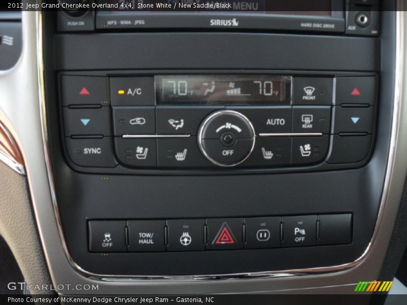 Controls of 2012 Grand Cherokee Overland 4x4