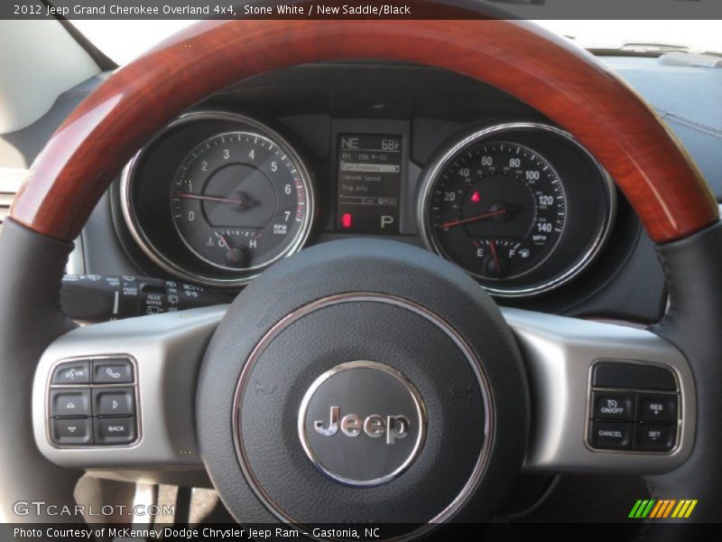 Stone White / New Saddle/Black 2012 Jeep Grand Cherokee Overland 4x4