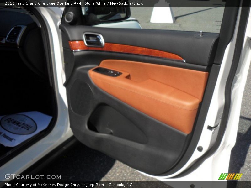 Stone White / New Saddle/Black 2012 Jeep Grand Cherokee Overland 4x4