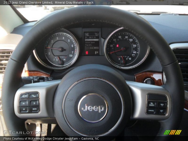 Mineral Gray Metallic / Black 2012 Jeep Grand Cherokee Limited