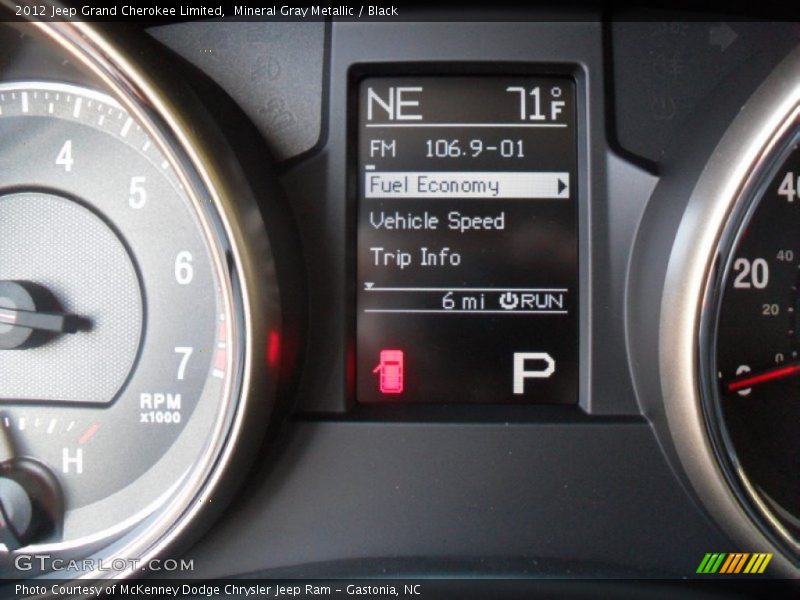 Mineral Gray Metallic / Black 2012 Jeep Grand Cherokee Limited