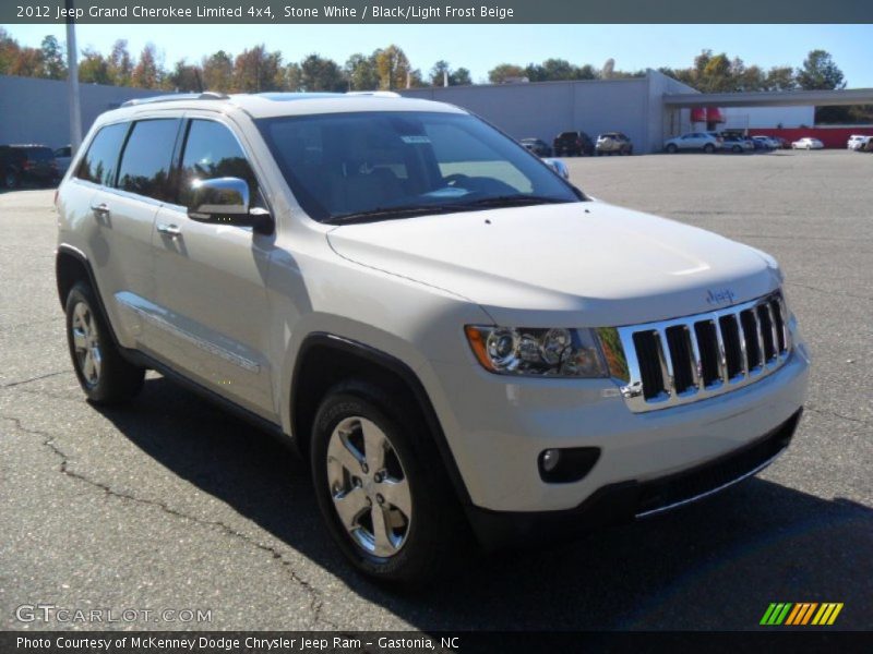 Stone White / Black/Light Frost Beige 2012 Jeep Grand Cherokee Limited 4x4
