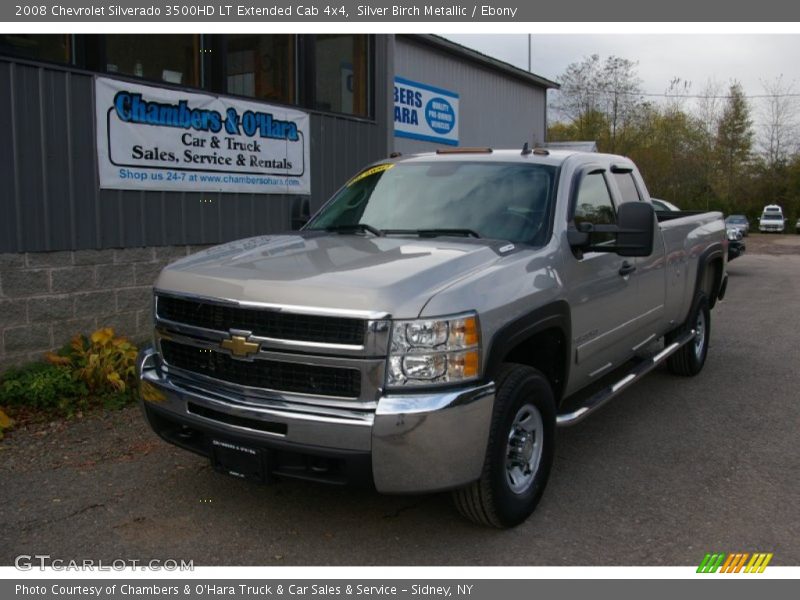 Silver Birch Metallic / Ebony 2008 Chevrolet Silverado 3500HD LT Extended Cab 4x4