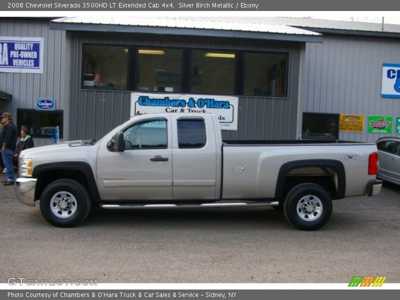 Silver Birch Metallic / Ebony 2008 Chevrolet Silverado 3500HD LT Extended Cab 4x4