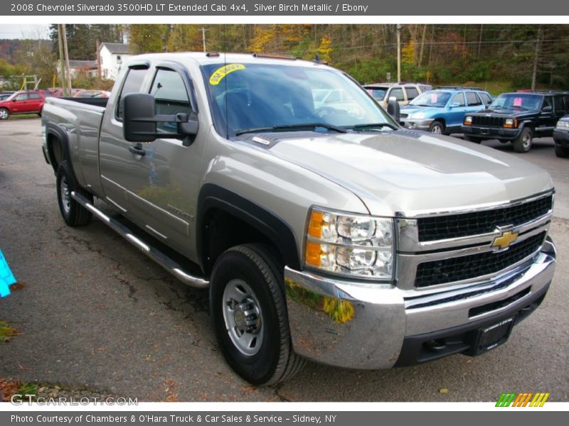 Silver Birch Metallic / Ebony 2008 Chevrolet Silverado 3500HD LT Extended Cab 4x4