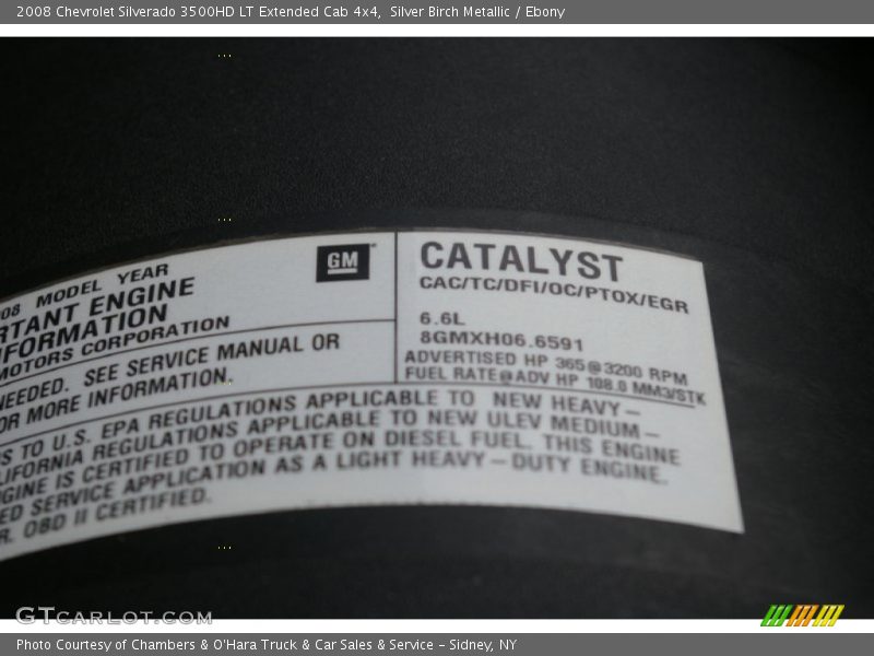 Silver Birch Metallic / Ebony 2008 Chevrolet Silverado 3500HD LT Extended Cab 4x4