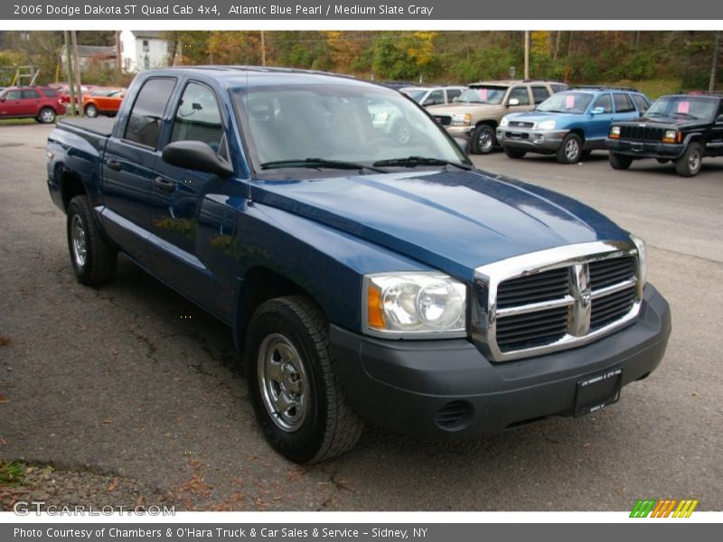 Atlantic Blue Pearl / Medium Slate Gray 2006 Dodge Dakota ST Quad Cab 4x4