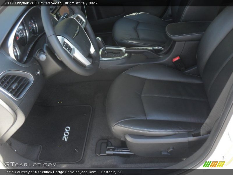 Bright White / Black 2012 Chrysler 200 Limited Sedan