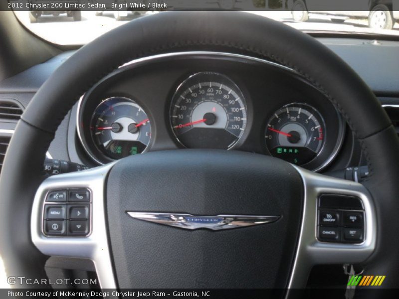 Bright White / Black 2012 Chrysler 200 Limited Sedan