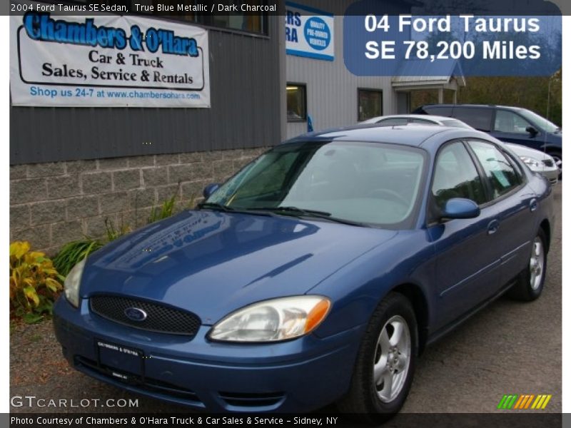 True Blue Metallic / Dark Charcoal 2004 Ford Taurus SE Sedan