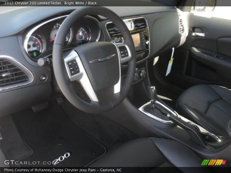 Bright White / Black 2012 Chrysler 200 Limited Sedan
