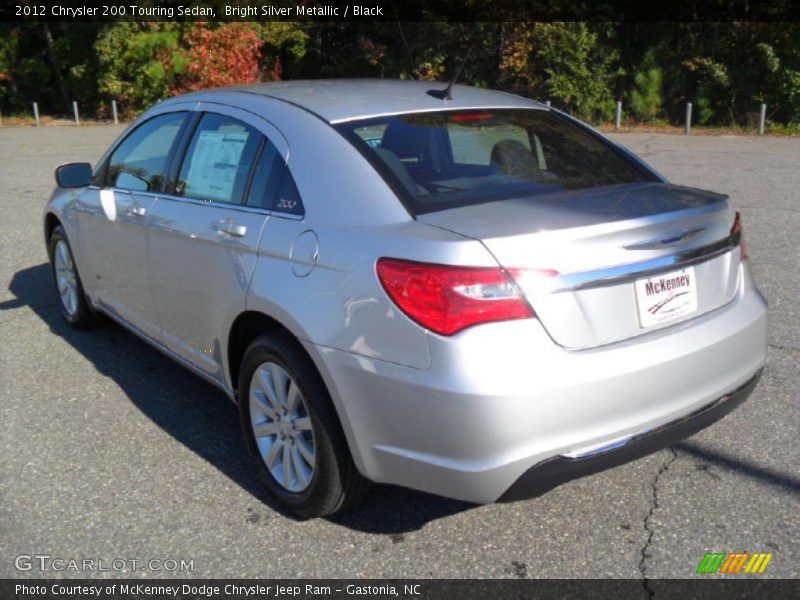 Bright Silver Metallic / Black 2012 Chrysler 200 Touring Sedan