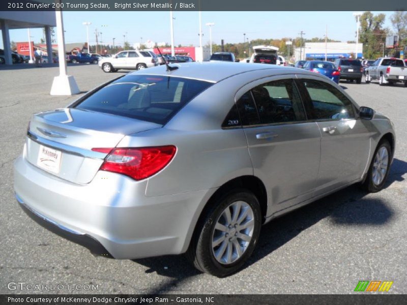 Bright Silver Metallic / Black 2012 Chrysler 200 Touring Sedan