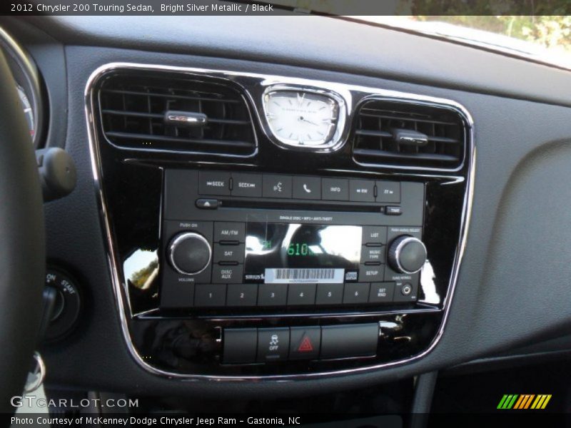 Bright Silver Metallic / Black 2012 Chrysler 200 Touring Sedan
