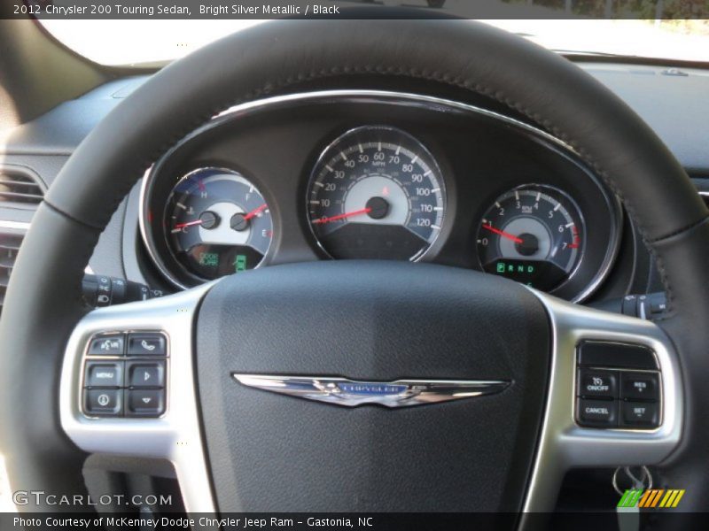 Bright Silver Metallic / Black 2012 Chrysler 200 Touring Sedan