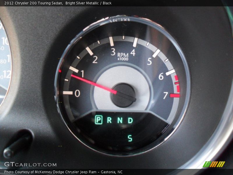 Bright Silver Metallic / Black 2012 Chrysler 200 Touring Sedan