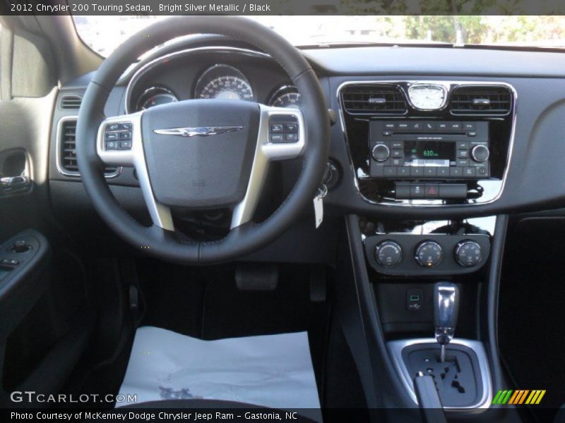 Bright Silver Metallic / Black 2012 Chrysler 200 Touring Sedan