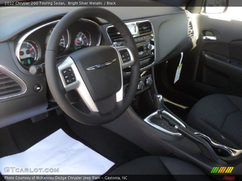 Bright Silver Metallic / Black 2012 Chrysler 200 Touring Sedan