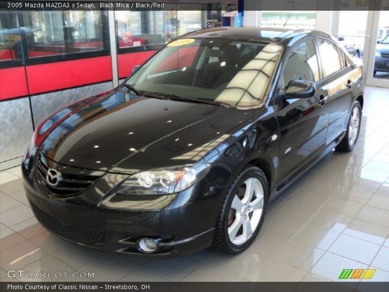 Black Mica / Black/Red 2005 Mazda MAZDA3 s Sedan