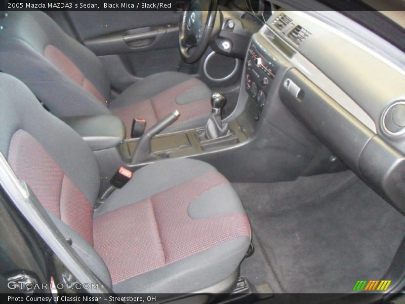 Black Mica / Black/Red 2005 Mazda MAZDA3 s Sedan