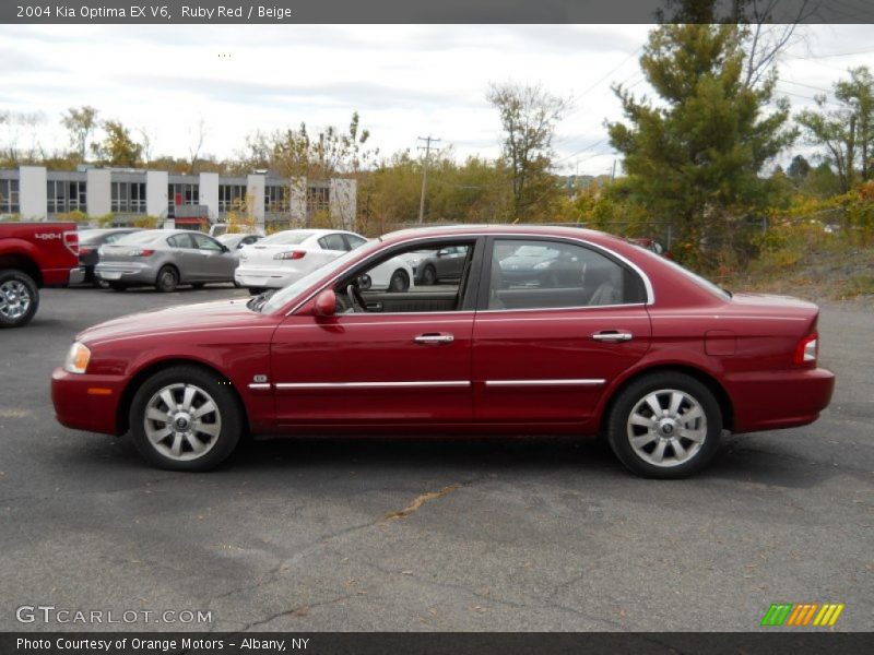Ruby Red / Beige 2004 Kia Optima EX V6