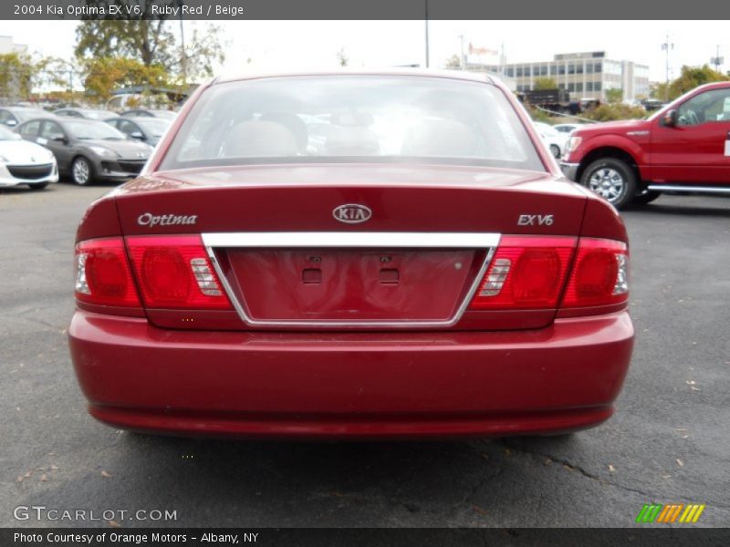 Ruby Red / Beige 2004 Kia Optima EX V6