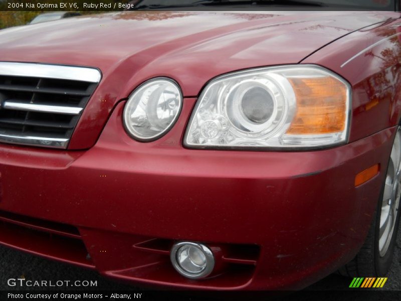 Ruby Red / Beige 2004 Kia Optima EX V6
