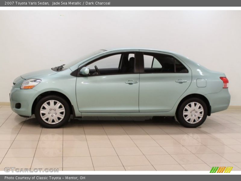 Jade Sea Metallic / Dark Charcoal 2007 Toyota Yaris Sedan