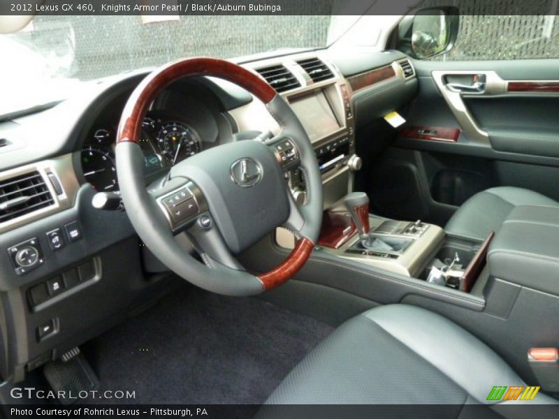  2012 GX 460 Black/Auburn Bubinga Interior