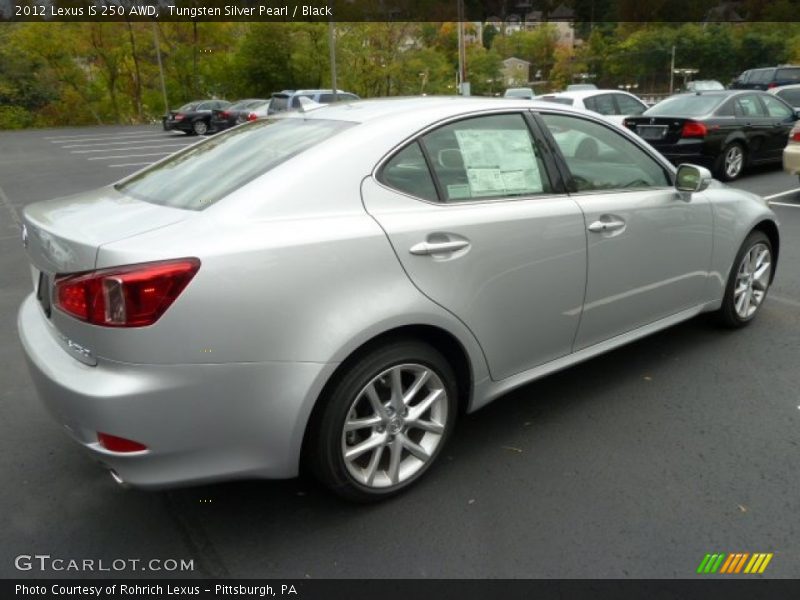 Tungsten Silver Pearl / Black 2012 Lexus IS 250 AWD