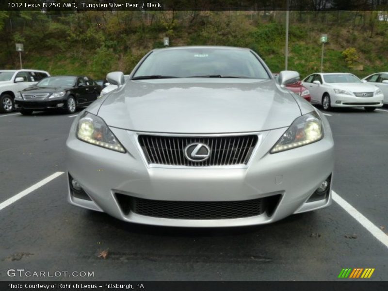 Tungsten Silver Pearl / Black 2012 Lexus IS 250 AWD