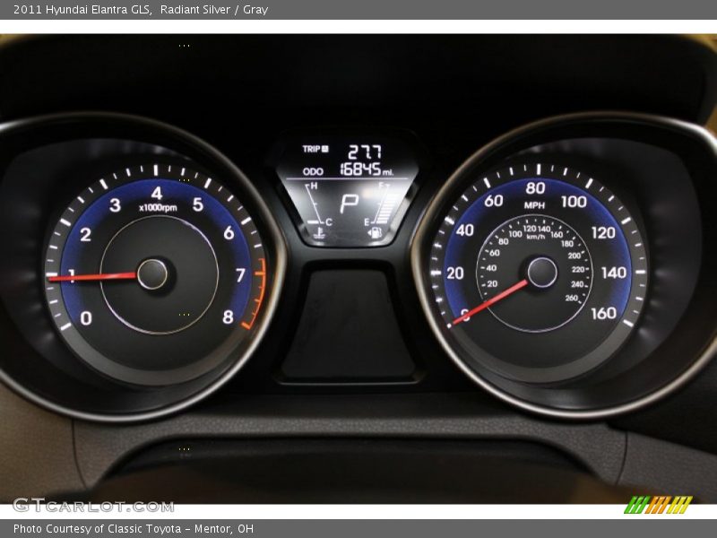 Radiant Silver / Gray 2011 Hyundai Elantra GLS