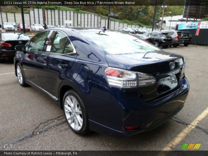 Deep Sea Blue Mica / Parchment/Brown Walnut 2011 Lexus HS 250h Hybrid Premium