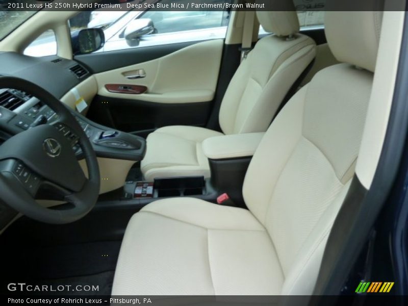 Deep Sea Blue Mica / Parchment/Brown Walnut 2011 Lexus HS 250h Hybrid Premium