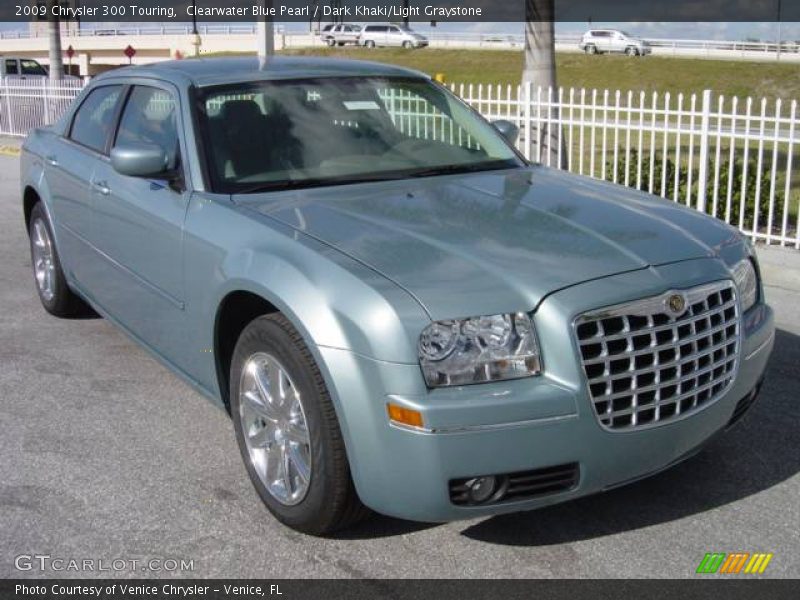 Clearwater Blue Pearl / Dark Khaki/Light Graystone 2009 Chrysler 300 Touring